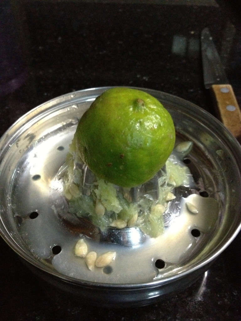 the laborious part of making lime juice