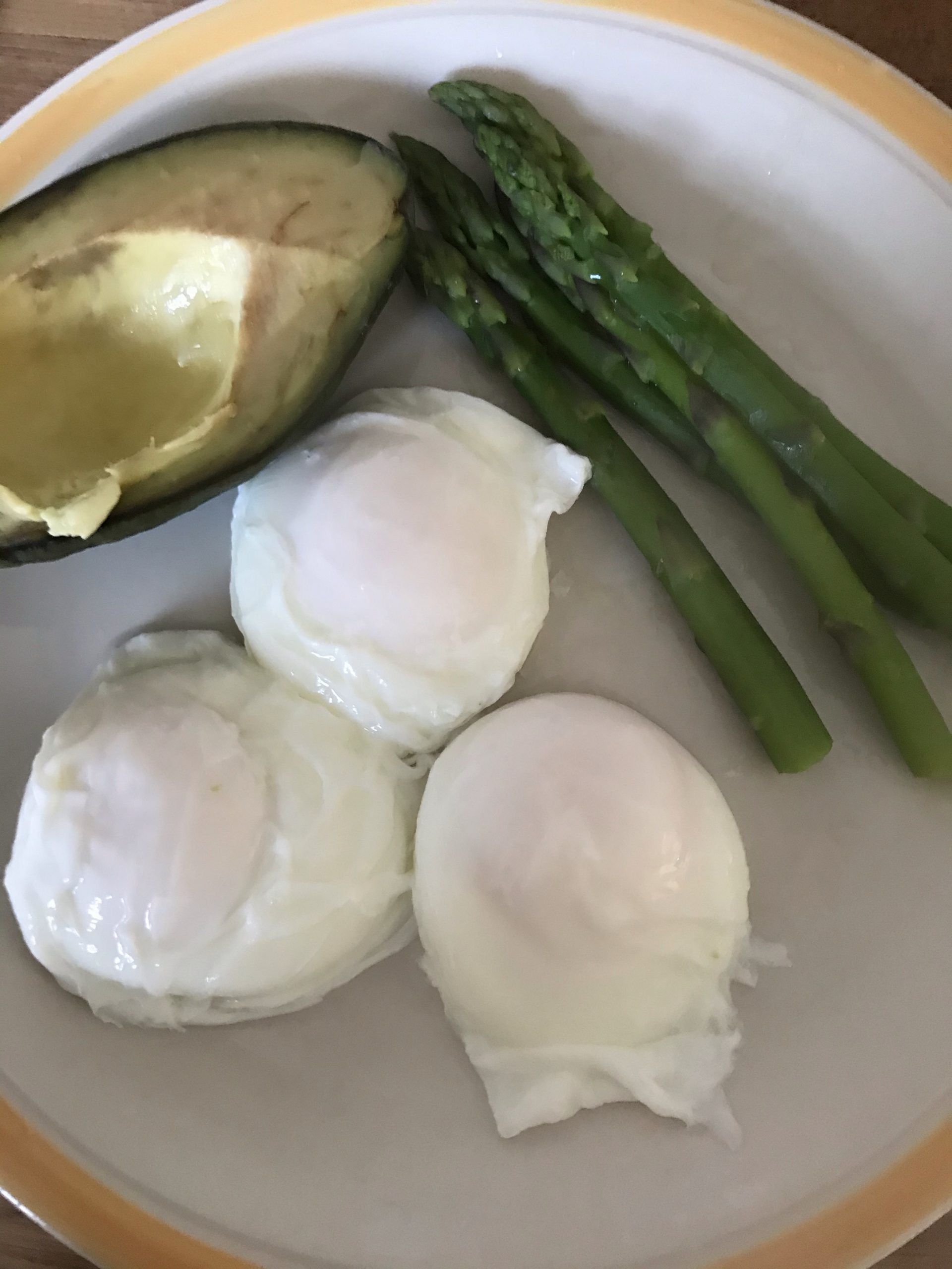 poached eggs with very cooked yolks