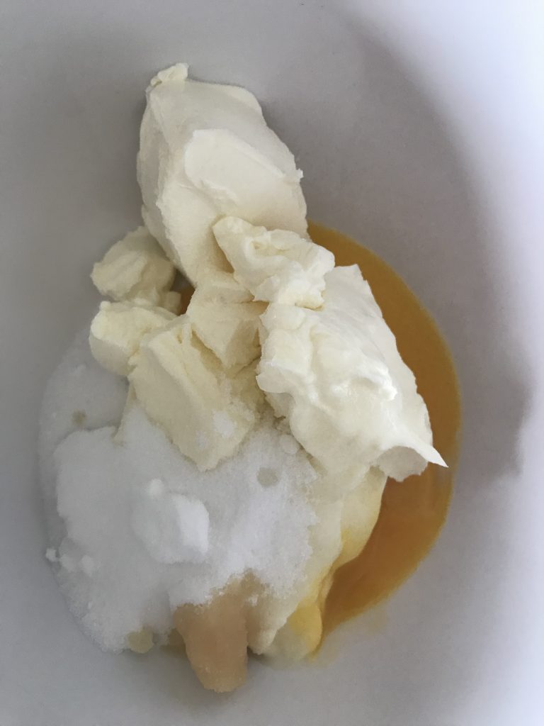 ingredients for the cheesecake element