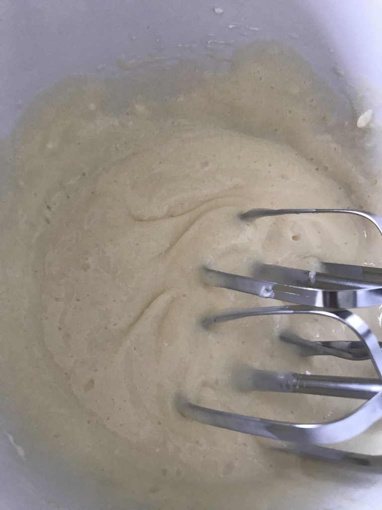 Cheesecake mixture beaten until smooth