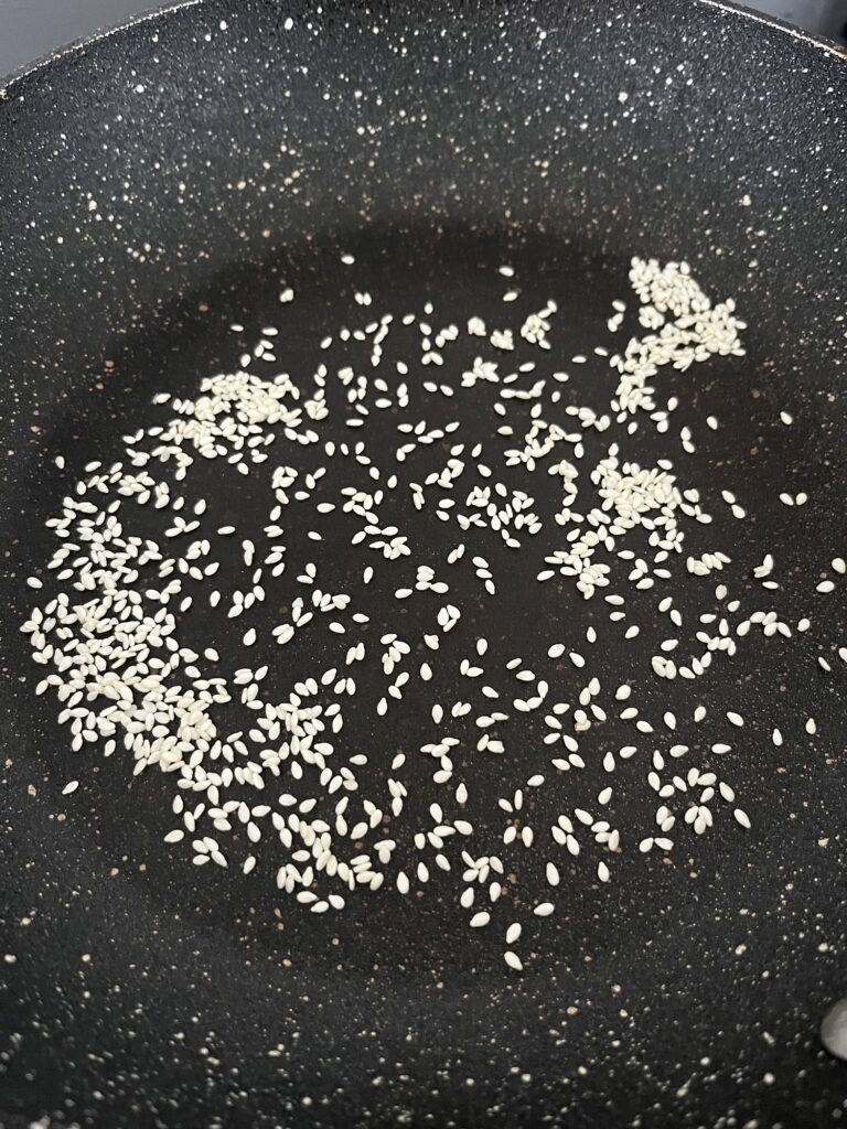 sesame seeds toasting